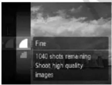 CANON PowerShot SD970 IS - Changing the Compression Ratio (Image Quality) - 1