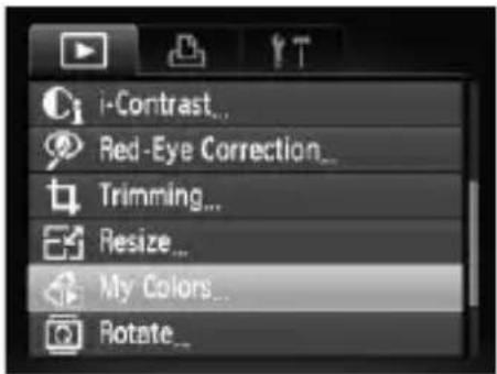 CANON PowerShot SD970 IS - Adding Effects with the My Colors nction - 1