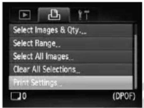 CANON PowerShot SD970 IS - Print Settings - 1