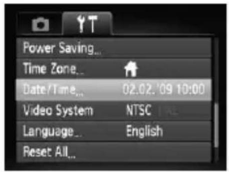 CANON PowerShot SD970 IS - Display the menus. - 1