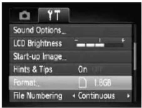 CANON PowerShot SD970 IS - Formatting Memory Cards - 1