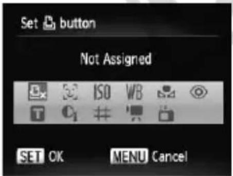 CANON PowerShot SD970 IS - Registering Functions to the Button - 1