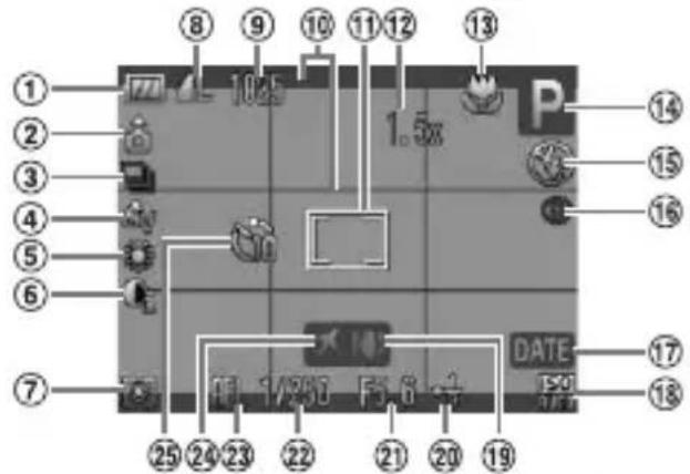 CANON PowerShot SD970 IS - Shooting (Information Display) - 1