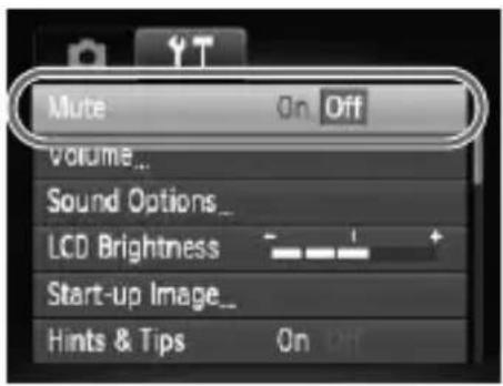 CANON PowerShot SD970 IS - Display the menu. - 1