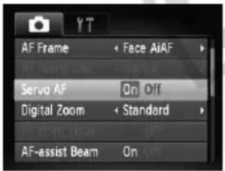 CANON PowerShot SD970 IS - Shooting with Servo AF - 1