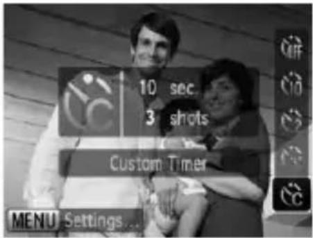 CANON PowerShot SD970 IS - Customizing the Self-Timer - 1