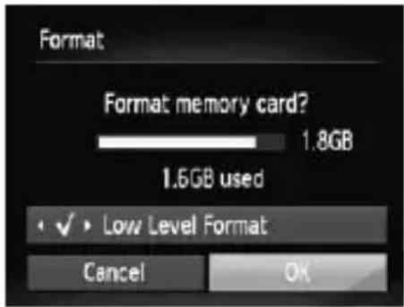 CANON PowerShot SD970 IS - Low Level Memory Card Formatting - 2
