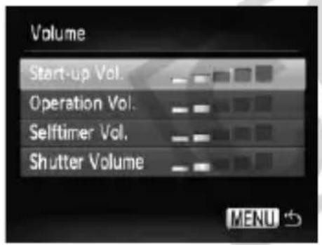 CANON PowerShot SD970 IS - Adjusting the Volume - 1
