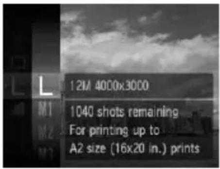 CANON PowerShot SD970 IS - Changing the Recording Pixels - 1