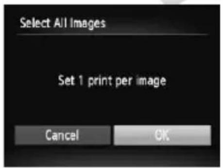 CANON PowerShot SD970 IS - Set All Images to Print Once - 1