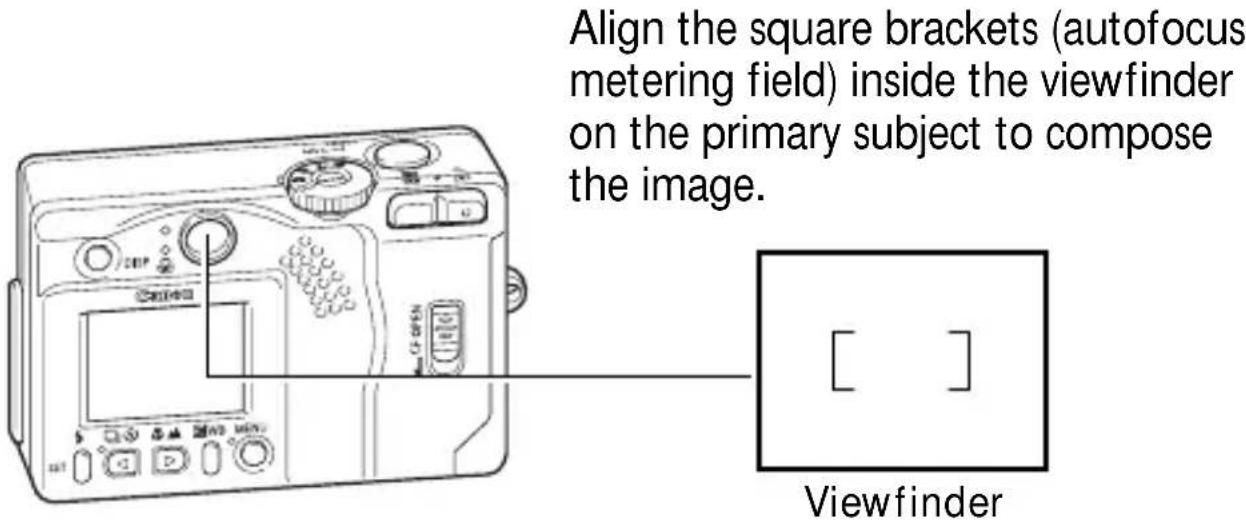 CANON PowerShot S300 - Using the Viewfinder - 1