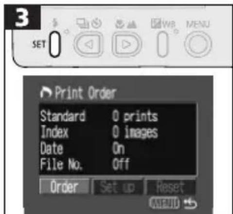 CANON PowerShot S300 - Displaying the Print Settings Menu - 4