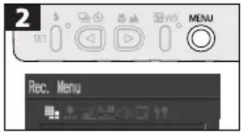 CANON PowerShot S300 - Displaying the Rec. Menu - 2