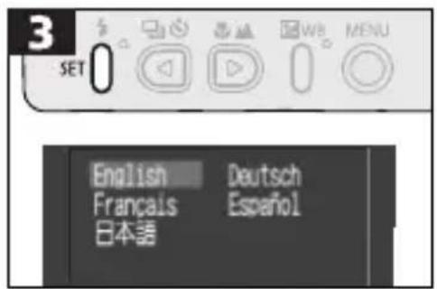 CANON PowerShot S300 - Setting the Language - 3