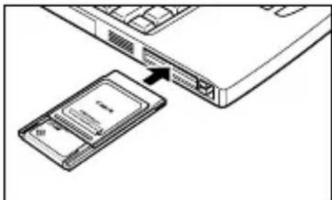 CANON PowerShot S300 - Inserting the CF Card PC Card Reader - 2