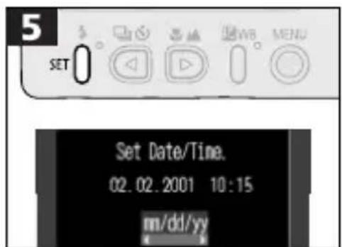 CANON PowerShot S300 - Setting the Date and Time - 5