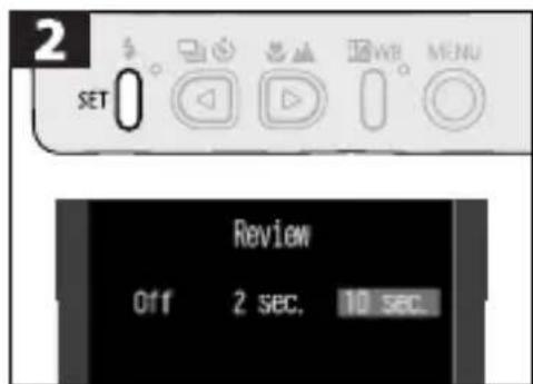 CANON PowerShot S300 - Changing the Default Review Setting - 2