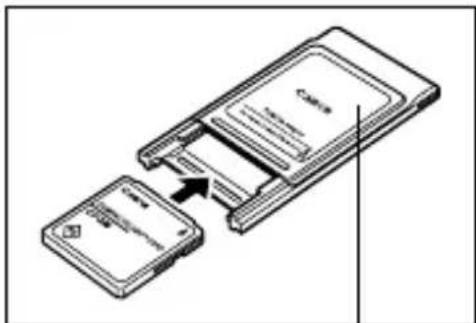 CANON PowerShot S300 - Inserting the CF Card PC Card Reader - 1
