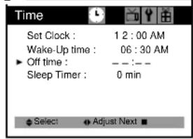 Curtis Mathes CM13102 - Setting the Off Time - 2