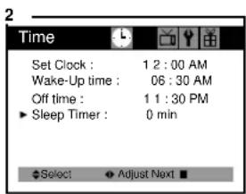 Curtis Mathes CM13102 - Setting the Sleep Timer - 2