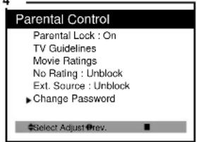 Curtis Mathes CM13102 - Description of Parental Control Settings - 6