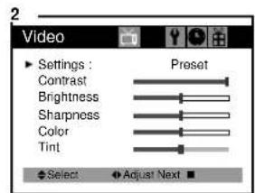 Curtis Mathes CM13102 - Adjusting Video Settings - 2