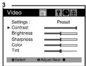 Curtis Mathes CM13102 - Adjusting Video Settings - 3