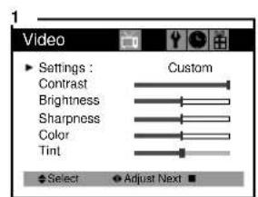 Curtis Mathes CM13102 - Adjusting Video Settings - 1