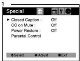 Curtis Mathes CM13102 - Changing the Language of the On-screen Menus - 3
