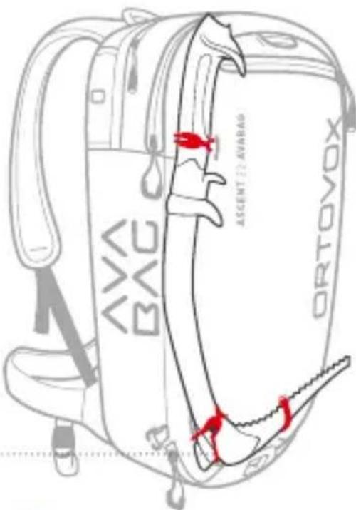 Ortovox Ascent 22 - ICE AXE ATTACHMENT - 1