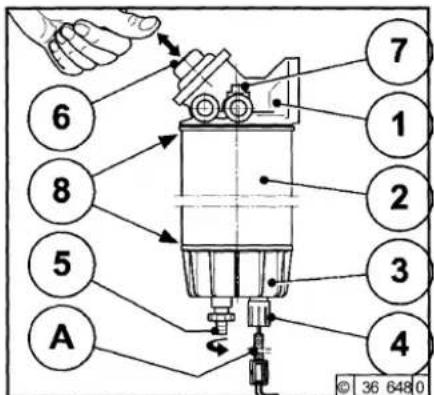 Deutz 2012 - Clean/Replace/Vent Fuel Pre-Filter, Filter Element - 1