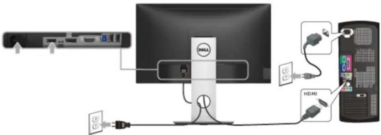 DELL Professional P2717H - HDMI-Kabel anschließen (optional) - 1
