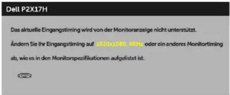 DELL Professional P2717H - OSD-Warnmeldung - 2