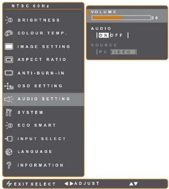 AG Neovo RX-24E - AUDIO SETTING - 1