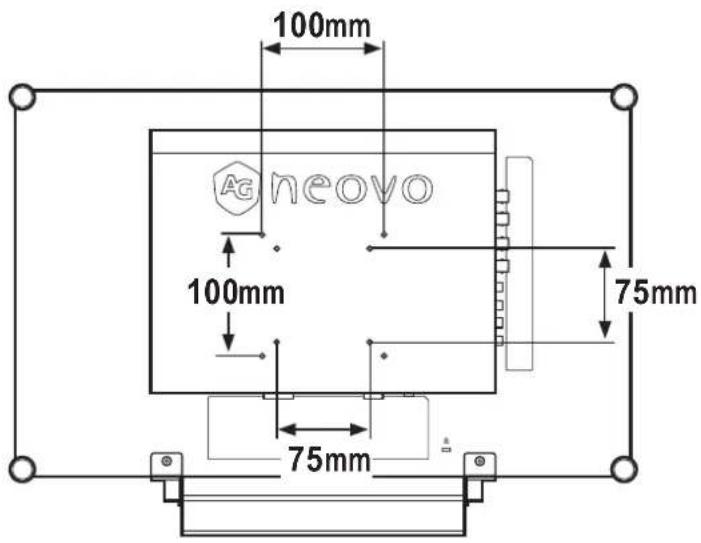 AG Neovo RX-24E - Wall mount the LCD display. - 1