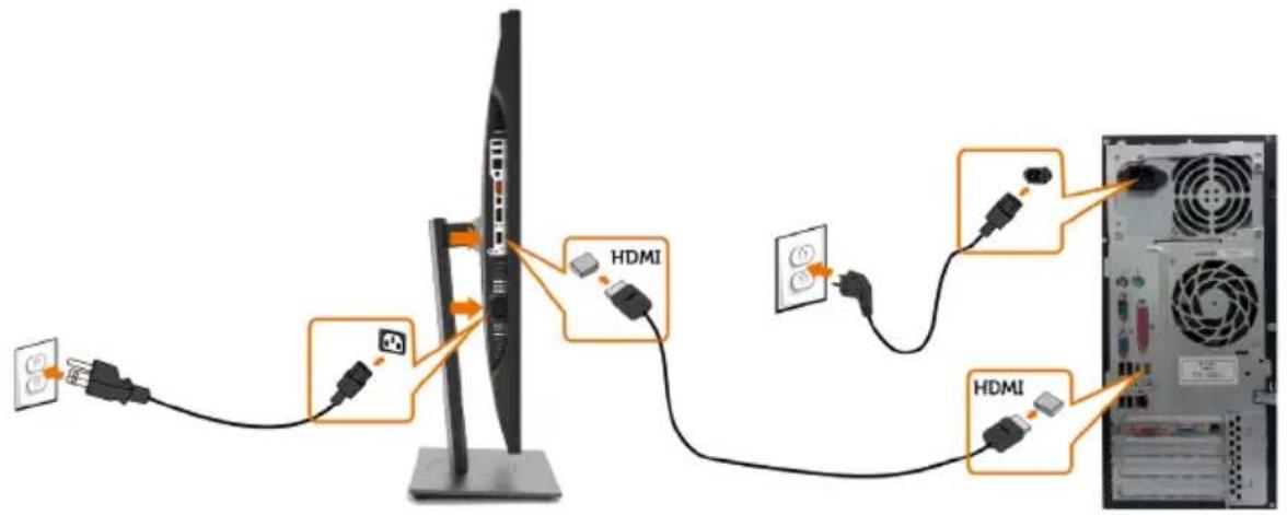 DELL UltraSharp U2417HWh - Connecting Your Monitor - 3