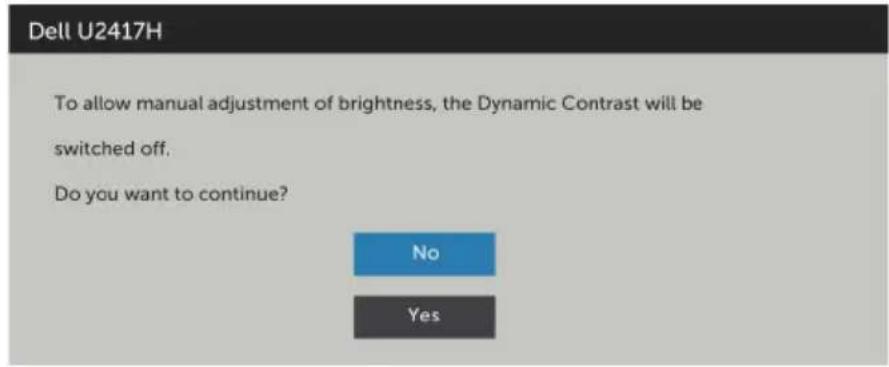 DELL UltraSharp U2417HWh - OSD Warning Messages - 1