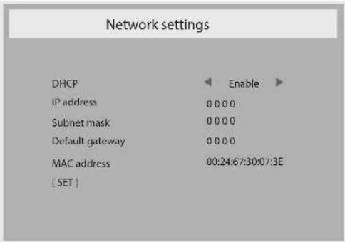 AG Neovo QD-84 - Network settings - 1