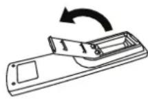 AG Neovo QD-84 - Inserting the batteries in the remote control - 1