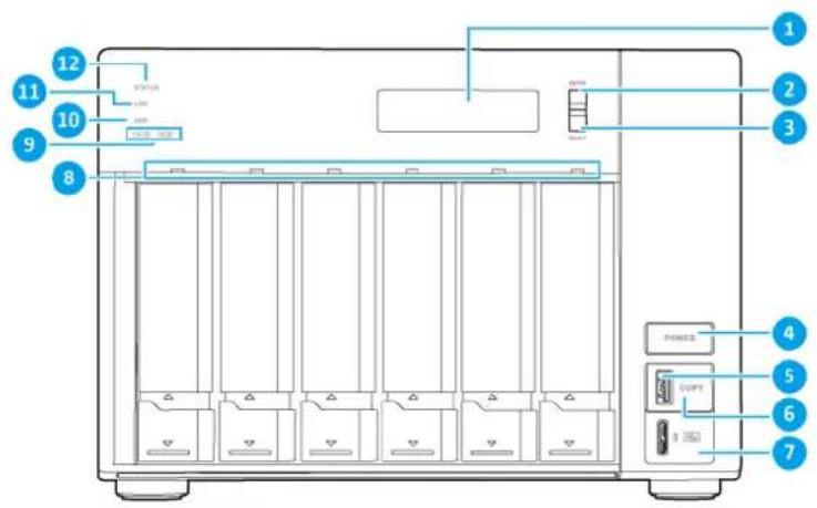 QNAP TVS-673E - Vorderseite - 2