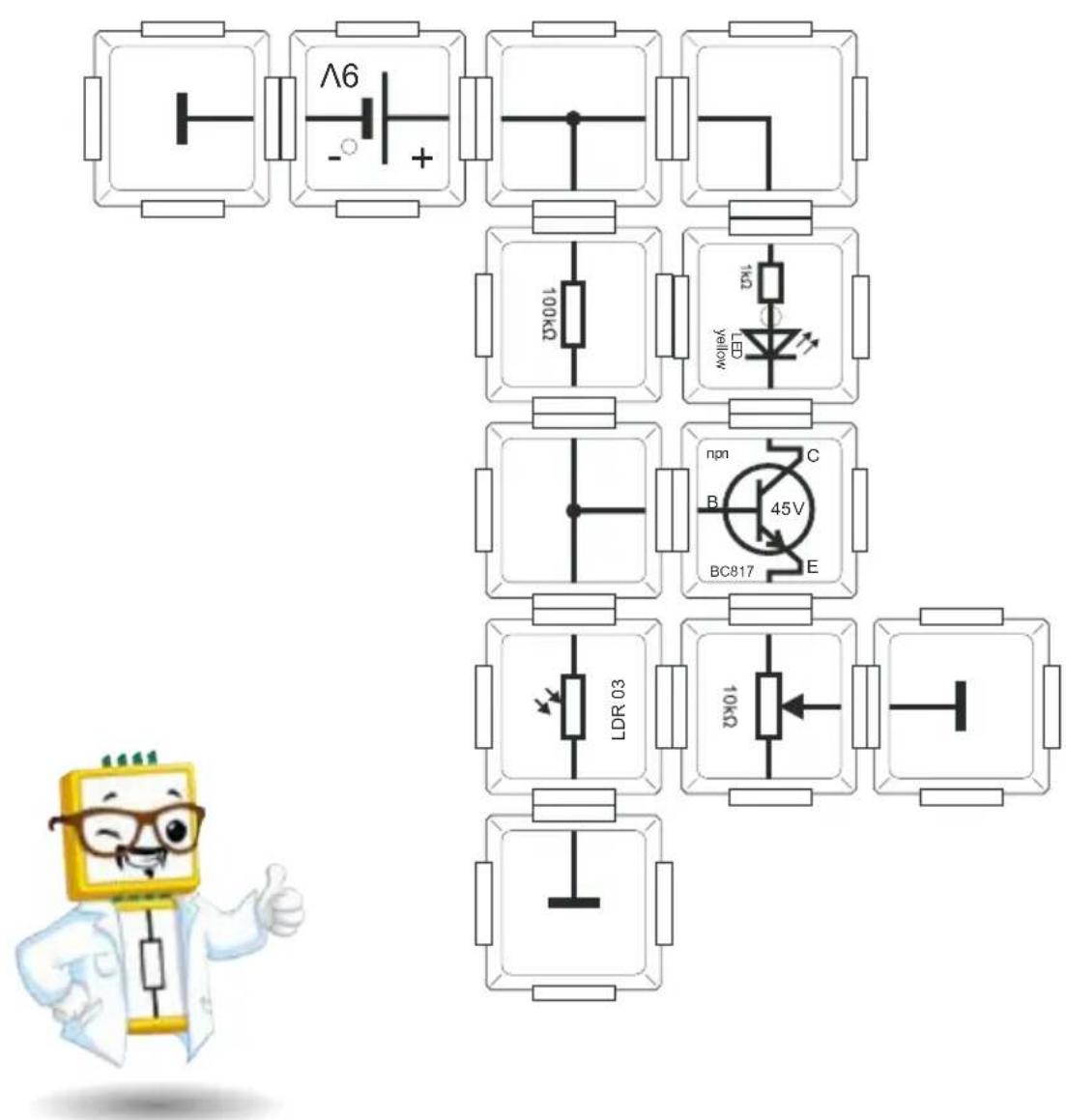 Allnet 115589 - LDR und Transistor - Einstellbares Nachtlicht - 1