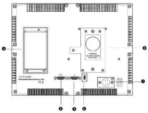 Marshall Electronics V-LCD101MD-3G - Rear Panel Features - 1