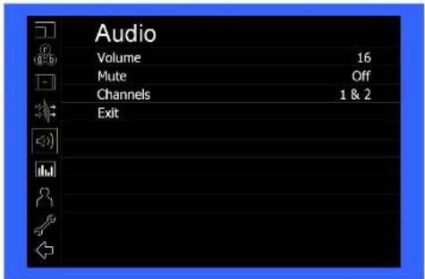 Marshall Electronics V-LCD101MD-3G - Audio Submenu - 1