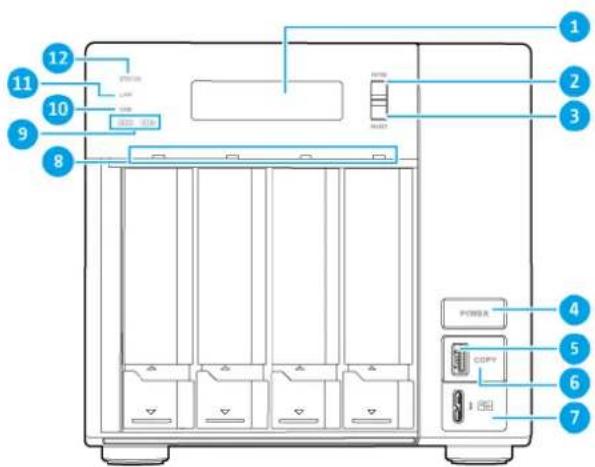 QNAP TVS-873E - Vorderseite - 1