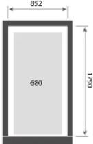 Fisher & Paykel 23990 - KIT PART NUMBERS AND CUT OUT DIMENSIONS TABLE - 4
