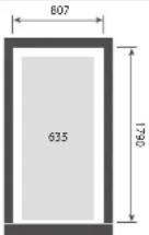 Fisher & Paykel 23990 - KIT PART NUMBERS AND CUT OUT DIMENSIONS TABLE - 1