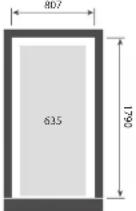 Fisher & Paykel 23990 - KIT PART NUMBERS AND CUT OUT DIMENSIONS TABLE - 2
