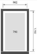 Fisher & Paykel 23990 - KIT PART NUMBERS AND CUT OUT DIMENSIONS TABLE - 7