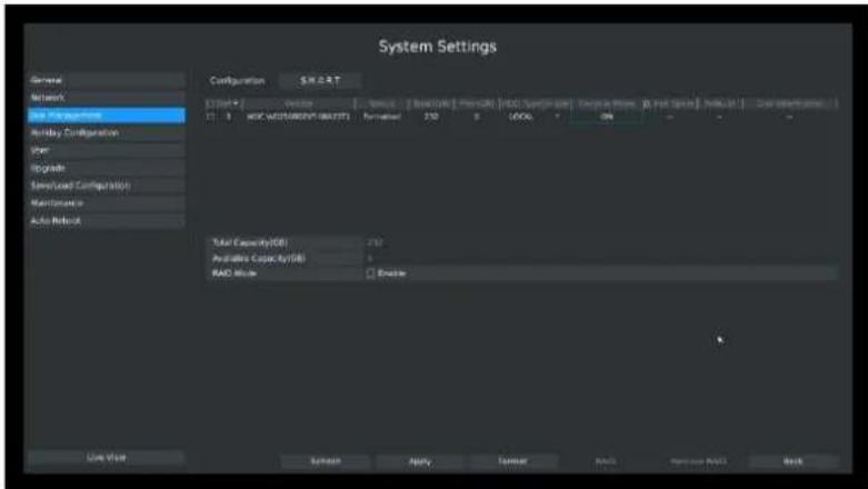 Milesight MS-N5016-UT - Disk Configuration - 1
