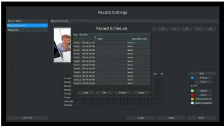 Milesight MS-N5016-UT - Step3. Set record schedule - 1